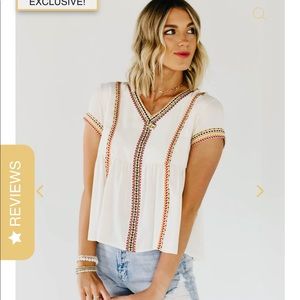 Mod Boutique The Slagle Embroidered Top